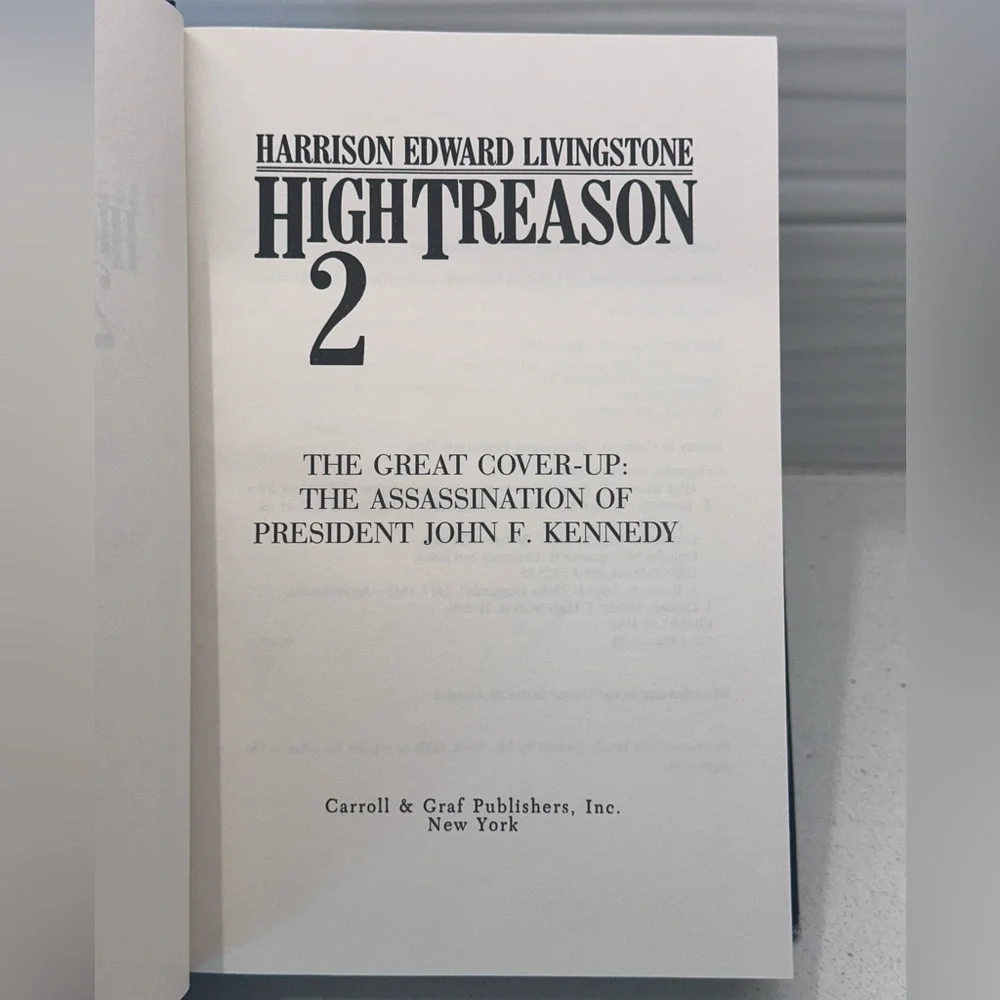 High Treason 2: The Great Cover-Up by Harrison Edward Livingstone (Hardcover)